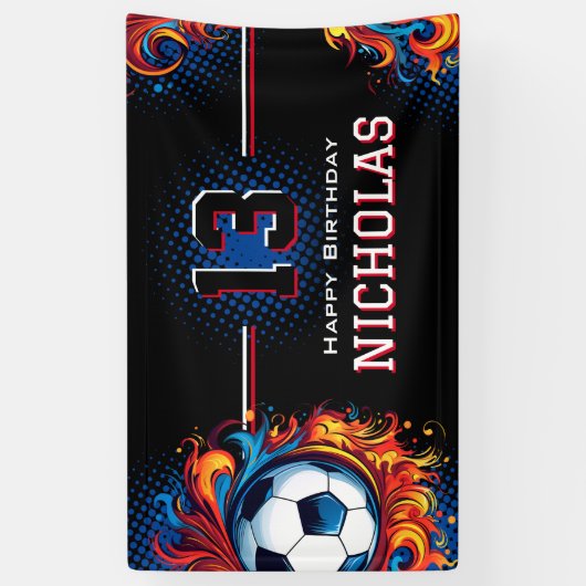 Fußball-Geburtstagsparty Banner (Vertikal)