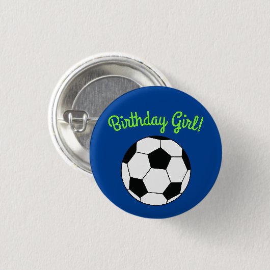 Fußball-Geburtstagsparty Button (Vorne & Hinten)
