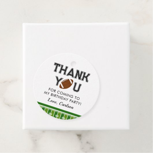 Fußball Geburtstagsparty Danke Geschenkanhänger (Beispiel)