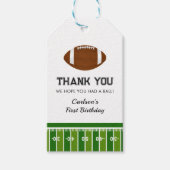 Fußball Geburtstagsparty Danke Geschenkanhänger (Vorderseite)