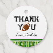 Fußball Geburtstagsparty Danke Geschenkanhänger (Vorderseite)