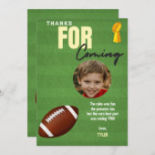 Fußball Geburtstagsparty Danke Karte (Vorne/Hinten)