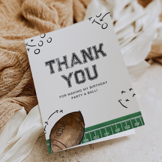 Fußball Geburtstagsparty Danke Karte