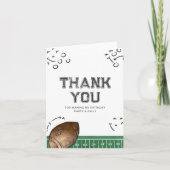 Fußball Geburtstagsparty Danke Karte (Vorderseite)