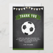 Fußball-Geburtstagsparty Dankeskarte (Vorderseite)
