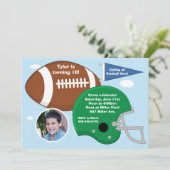 Fußball-Geburtstagsparty Einladung (Stehend Vorderseite)