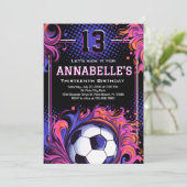 Fußball-Geburtstagsparty Einladung (Stehend Vorderseite)