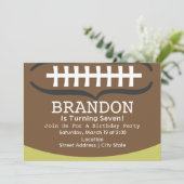 Fußball-Geburtstagsparty Einladung (Stehend Vorderseite)