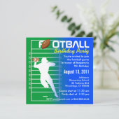 Fußball-Geburtstagsparty Einladung (Stehend Vorderseite)