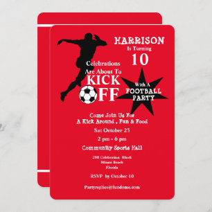 Fußball-Geburtstagsparty Einladung