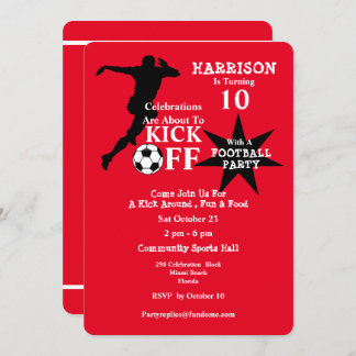 Fußball-Geburtstagsparty Einladung