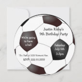 Fußball - Geburtstagsparty Einladung (Vorderseite)