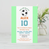 Fußball-Geburtstagsparty Einladung (Stehend Vorderseite)