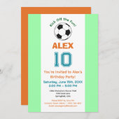 Fußball-Geburtstagsparty Einladung (Vorne/Hinten)