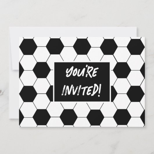 Fußball Geburtstagsparty Einladung (Vorderseite)