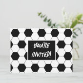 Fußball Geburtstagsparty Einladung (Stehend Vorderseite)