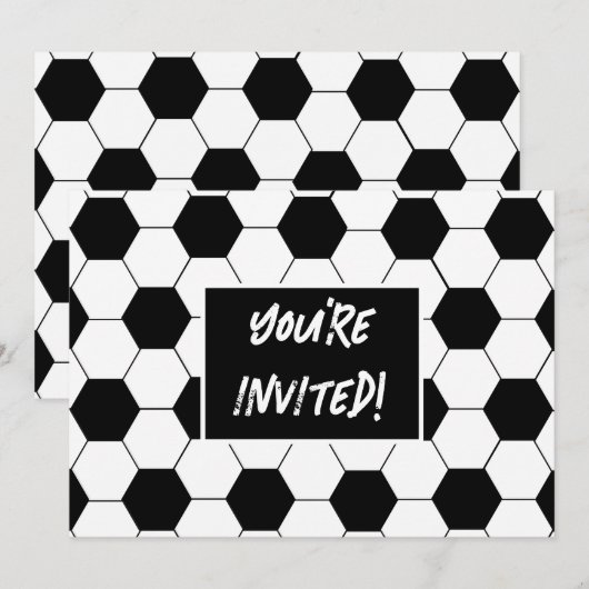 Fußball Geburtstagsparty Einladung (Vorne/Hinten)