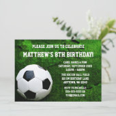 Fußball-Geburtstagsparty Einladung (Stehend Vorderseite)