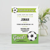 Fußball-Geburtstagsparty Einladung 12x18- Junge (Stehend Vorderseite)