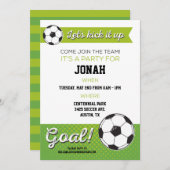 Fußball-Geburtstagsparty Einladung 12x18- Junge (Vorne/Hinten)