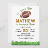 Fußball Geburtstagsparty Einladung jedes Alters (Vorderseite)