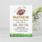 Fußball Geburtstagsparty Einladung jedes Alters (Stehend Vorderseite)