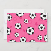 Fußball-Geburtstagsparty Einladung Rosa (Rückseite)