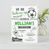 Fußball Geburtstagsparty Einladung Sport Digital (Stehend Vorderseite)