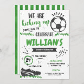 Fußball Geburtstagsparty Einladung Sport Digital (Vorne/Hinten)