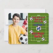 Fußball-Geburtstagsparty Foto Einladung (Vorderseite)