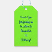 Fußball-Geburtstagsparty Geschenkanhänger (Rückseite)