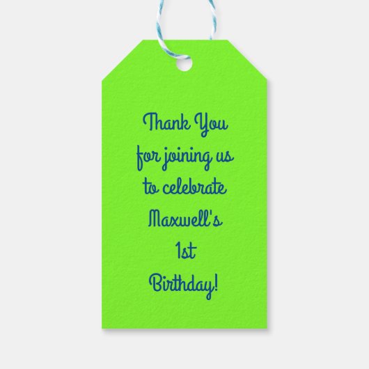 Fußball-Geburtstagsparty Geschenkanhänger (Rückseite)