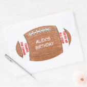 Fußball-Geburtstagsparty Gunst-Label Ovaler Aufkleber (Umschlag)