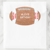 Fußball-Geburtstagsparty Gunst-Label Ovaler Aufkleber (Tasche)