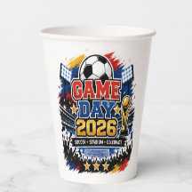 Fußball-Geburtstagsparty-Papierbecher "Spieltag 20