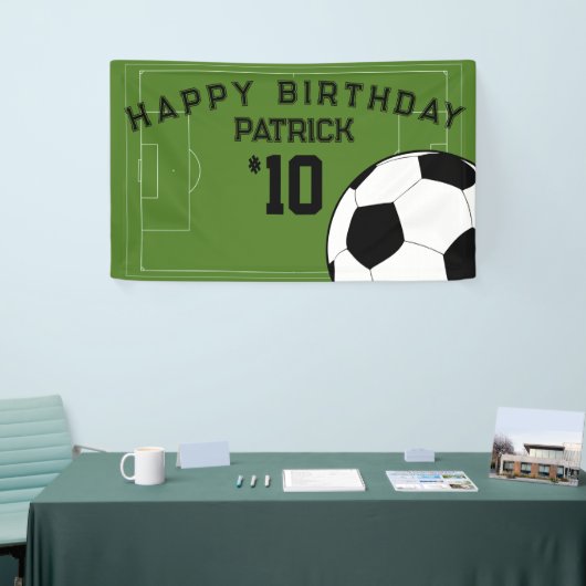Fußball-Geburtstagsparty Personalisiertes Banner (Messeveranstaltung)