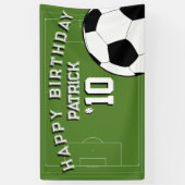 Fußball-Geburtstagsparty Personalisiertes Banner (Vertikal)