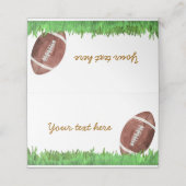 Fußball Geburtstagsparty Platzkarte (Außenseite Aufgefaltet)