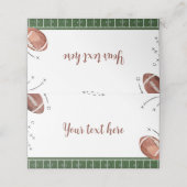 Fußball Geburtstagsparty Platzkarte (Außenseite Aufgefaltet)