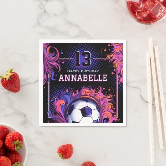 Fußball-Geburtstagsparty Serviette (Beispiel)