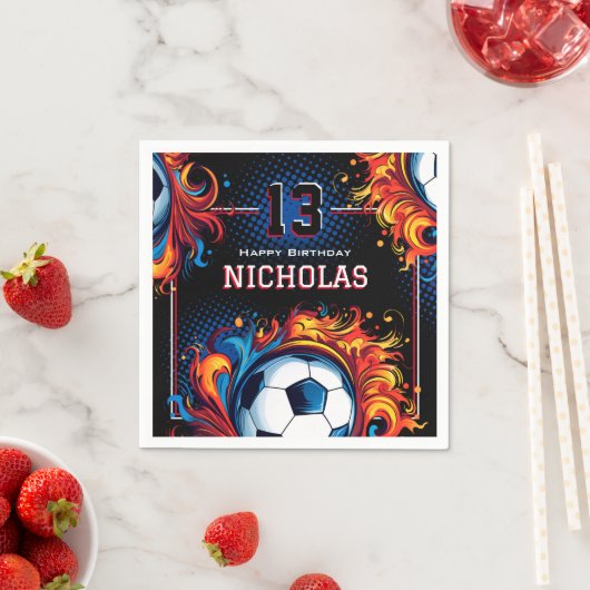 Fußball-Geburtstagsparty Serviette (Beispiel)
