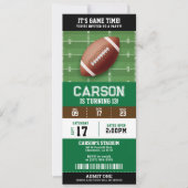 Fußball Geburtstagsparty Ticket Einladung (Vorderseite)