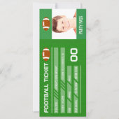 Fußball Geburtstagsparty - Ticket Eintritt Einladung (Vorderseite)