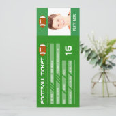 Fußball Geburtstagsparty - Ticket Eintritt Einladung (Stehend Vorderseite)