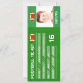 Fußball Geburtstagsparty - Ticket Eintritt Einladung (Vorderseite)