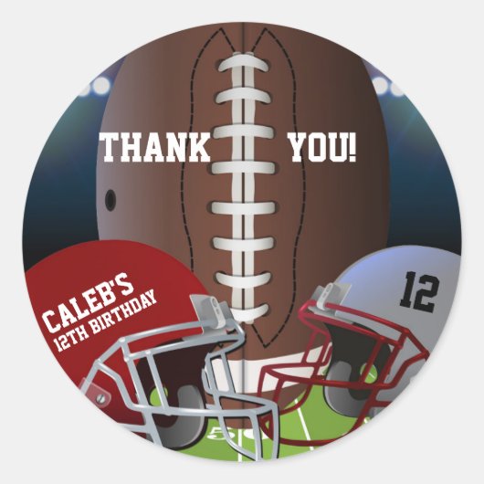 Fußball Geburtstagsparty VIP Leckerei Runder Aufkleber (Vorderseite)