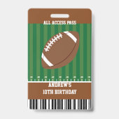 Fußball Geburtstagsparty VIP Pass Ausweis (Rückseite)