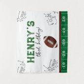 Fußball Geburtstagsstoff Hintergrund Wandteppich (Vorderseite)