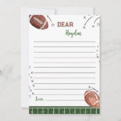 Fußball Geburtstagszeit Kapselnotizkarte Dankeskarte (Vorderseite)