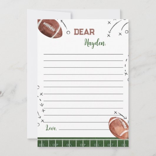 Fußball Geburtstagszeit Kapselnotizkarte Dankeskarte (Vorderseite)